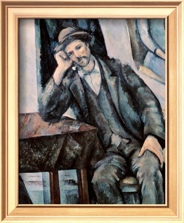 Man Smoking a Pipe - Paul Cezanne Painting